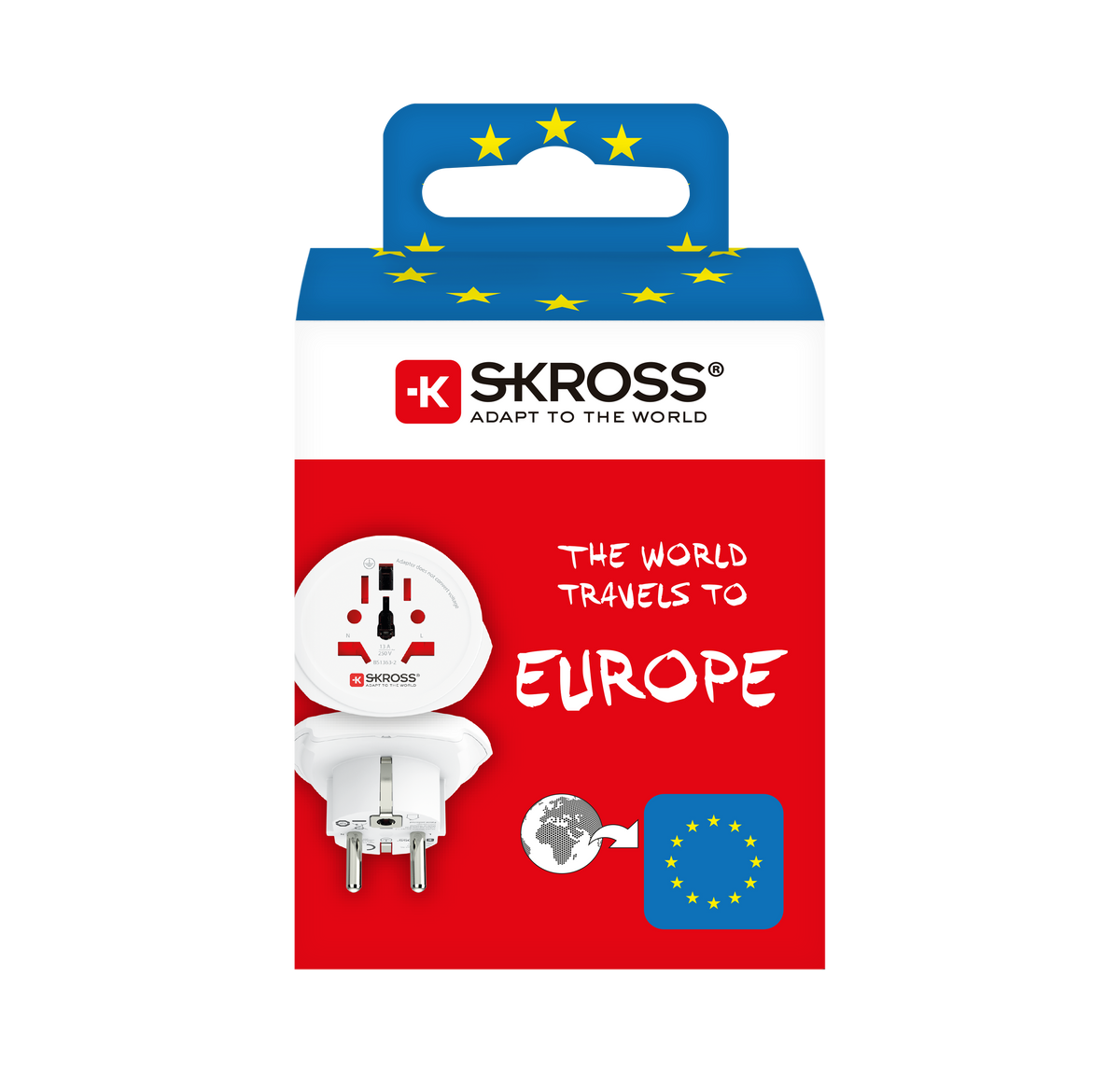 SKROSS - Reseadapter Världen till Europa Jordad - Travels And Bags