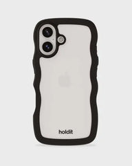 Holdit Telefonskal Wavy iPhone 16 Plus - Svart/Transparent