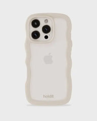Holdit Telefonskal Wavy iPhone 16 Pro - Beige/Transparent