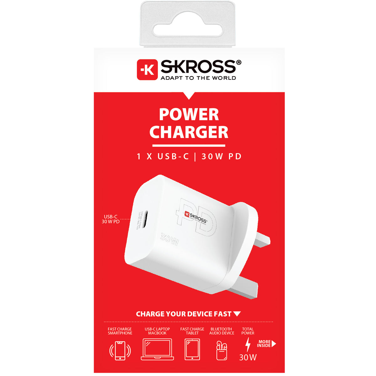 SKROSS - Reseladdare UK m.fl. USB-C PD 30W Ojordad - Travels And Bags