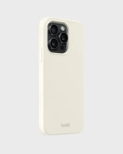 Holdit Telefonskal Silicone iPhone 15 Pro - Krämvit - Travels And Bags
