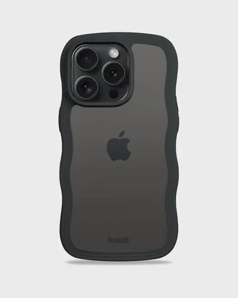 Holdit Telefonskal Wavy iPhone 14 Pro - Svart/Transparent - Travels And Bags