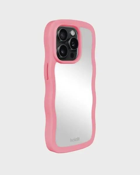 Holdit Telefonskal Wavy iPhone 14 Pro - Rosa/Spegel - Travels And Bags
