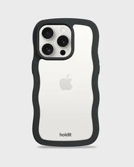 Holdit Telefonskal Wavy iPhone 14 Pro - Svart/Transparent