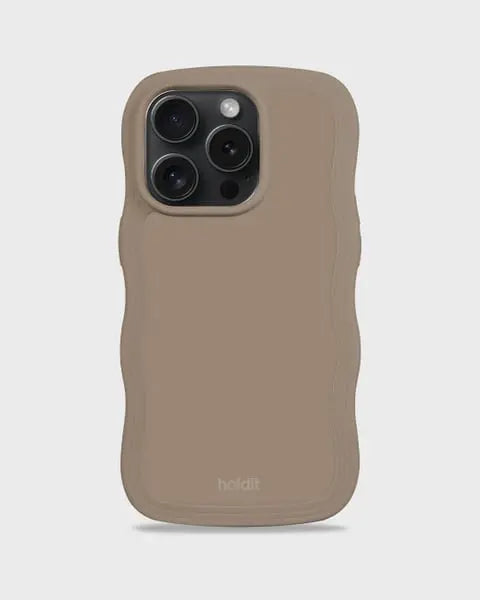 Holdit Telefonskal Wavy iPhone 14 Pro Max - Ljusbrun - Travels And Bags
