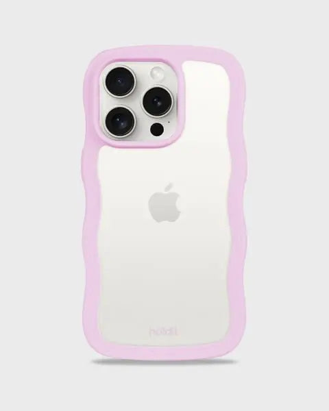 Holdit Telefonskal Wavy iPhone 15 Pro - Lila/Transparent - Travels And Bags