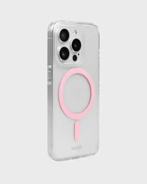 Holdit Telefonskal MagSafe iPhone 15 Pro Max - Transparent/Rosa - Travels And Bags