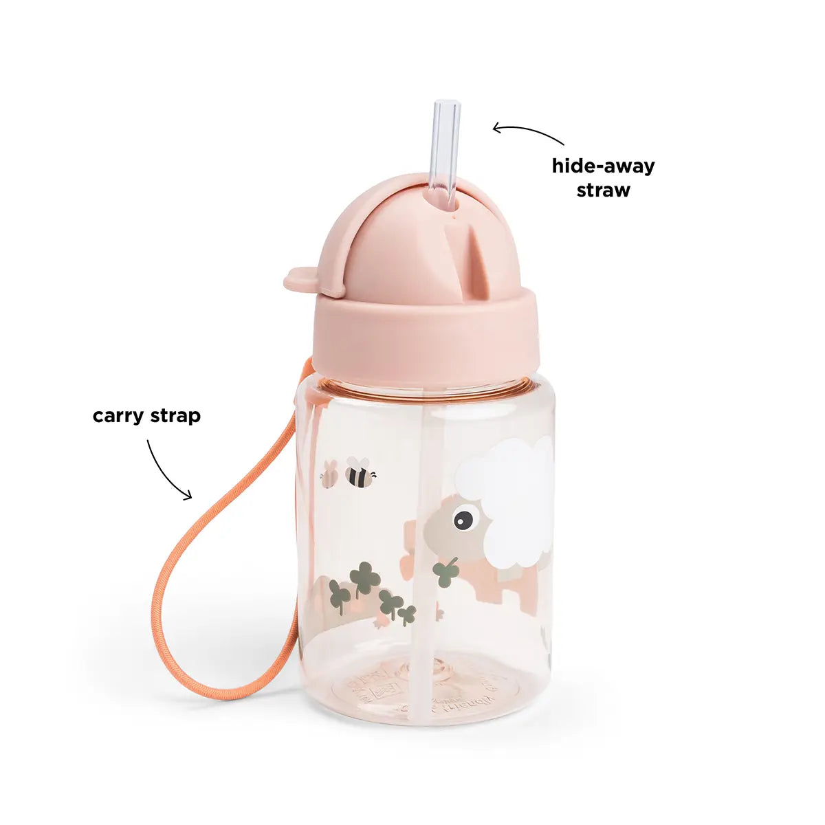 Done by Deer Straw bottle Tiny farm Powder - 280 ml